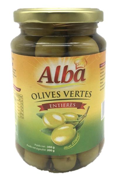 OLIVES VERTES ENTIÈRES 350G ALBA