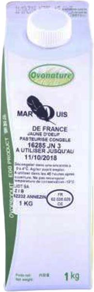 JAUNE D'OEUF NON SUCRÉ 1L