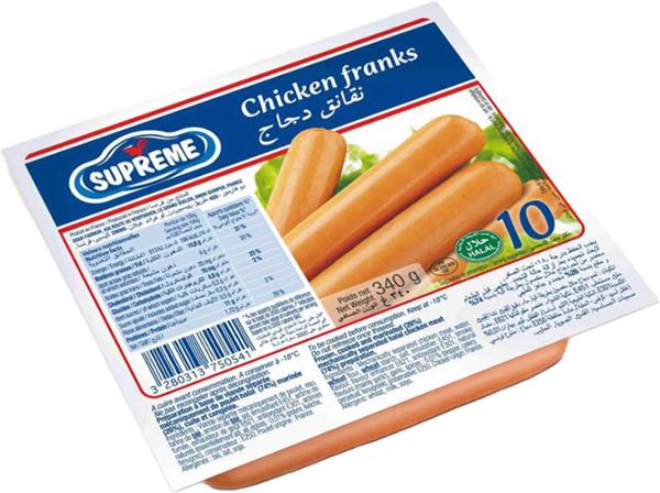 SAUCISSES DE POULET 340G SUPREME
