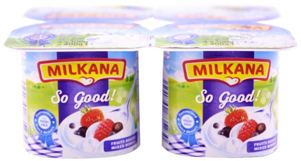 MILKANA SOGOOD DL FRUITS ROUGES 100G x 4
