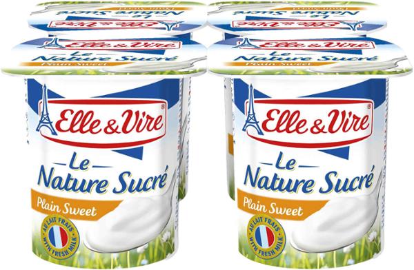 E&V DESSERT LACTÉ NATURE SUCRÉ 125G x 4
