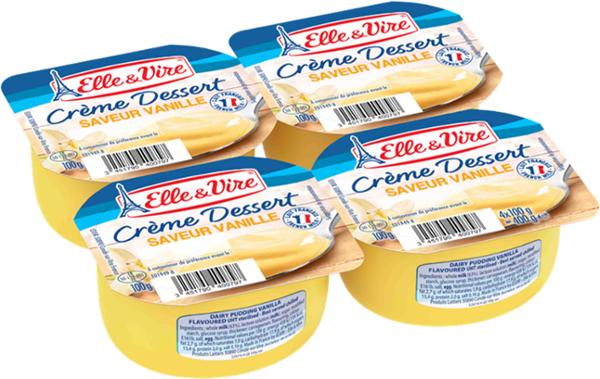 E&V CRÈME DESSERT VANILLE 100G x 4