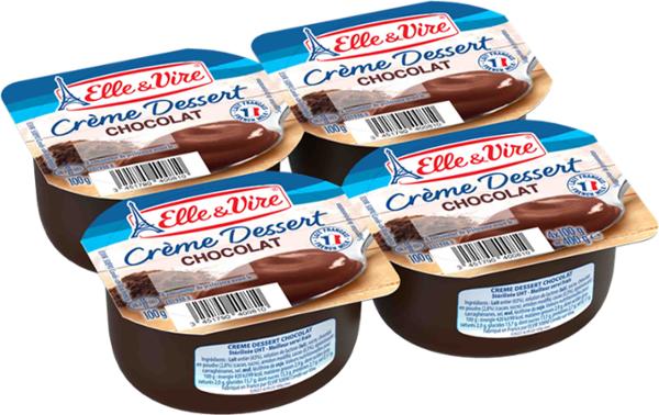 E&V CRÈME DESSERT CHOCOLAT 100G x 4